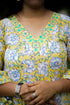 Yellow Handwork Block Print Anarkali Set – Alternate Kali Design